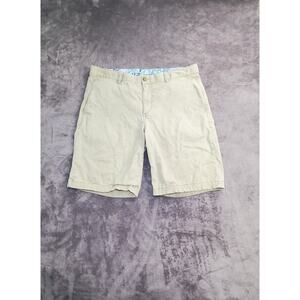 Tommy Bahama Sz 36 Shorts Mens Khaki Flat Front Slash Pockets Chino Casual C8-10